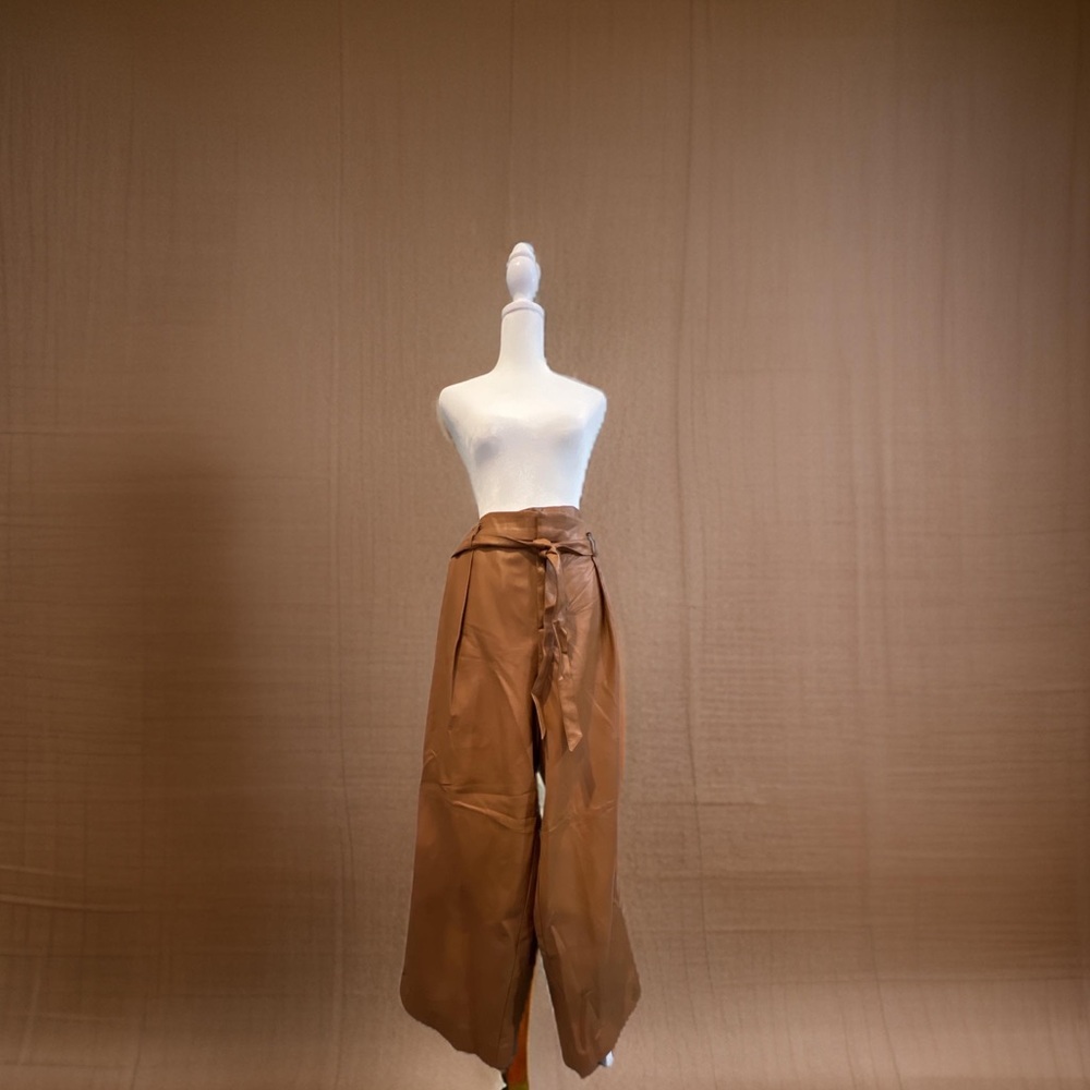 Faux Leather Paper Bag Pants size 16